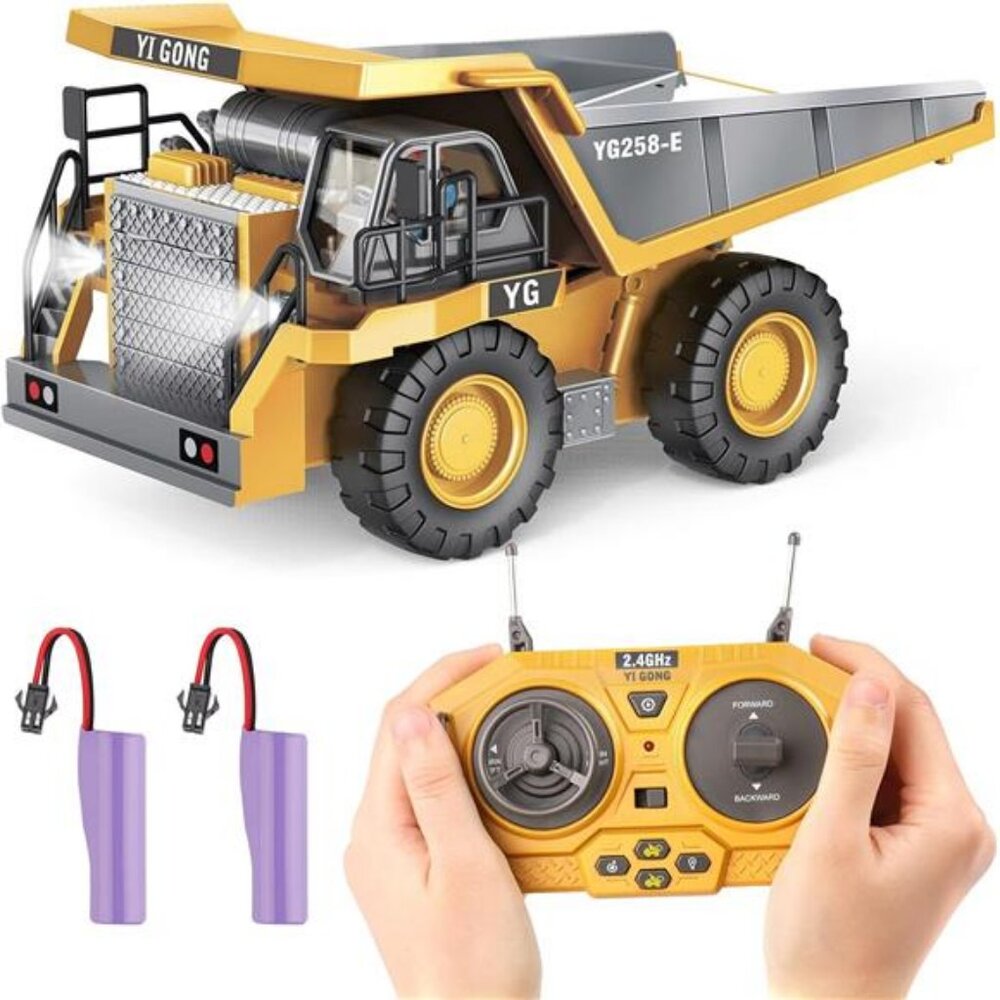 Dump Truck Toy for Kids, Remote Control Construction Toys Vehicle